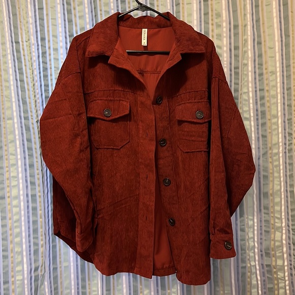 Zenana Outfitters Jackets & Blazers - New release Fall ‘22 Zenana Rust colored Shacket